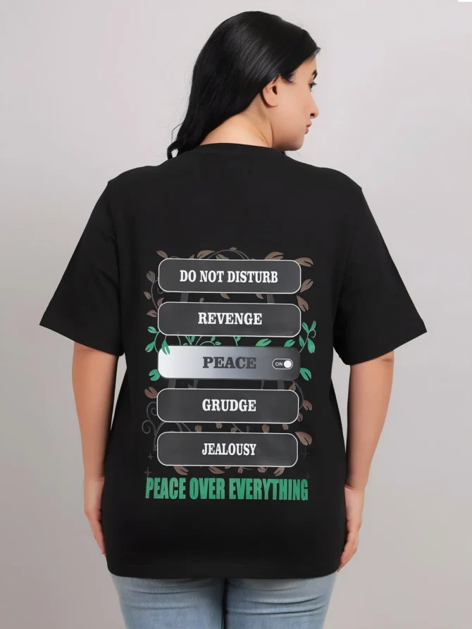 Peace over Everything Oversized T-Shirt - Image 6