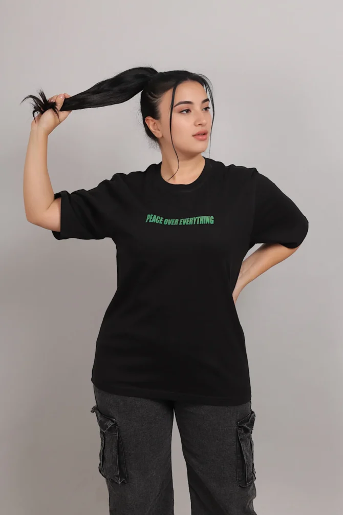 Peace over Everything Oversized T-Shirt - Image 5