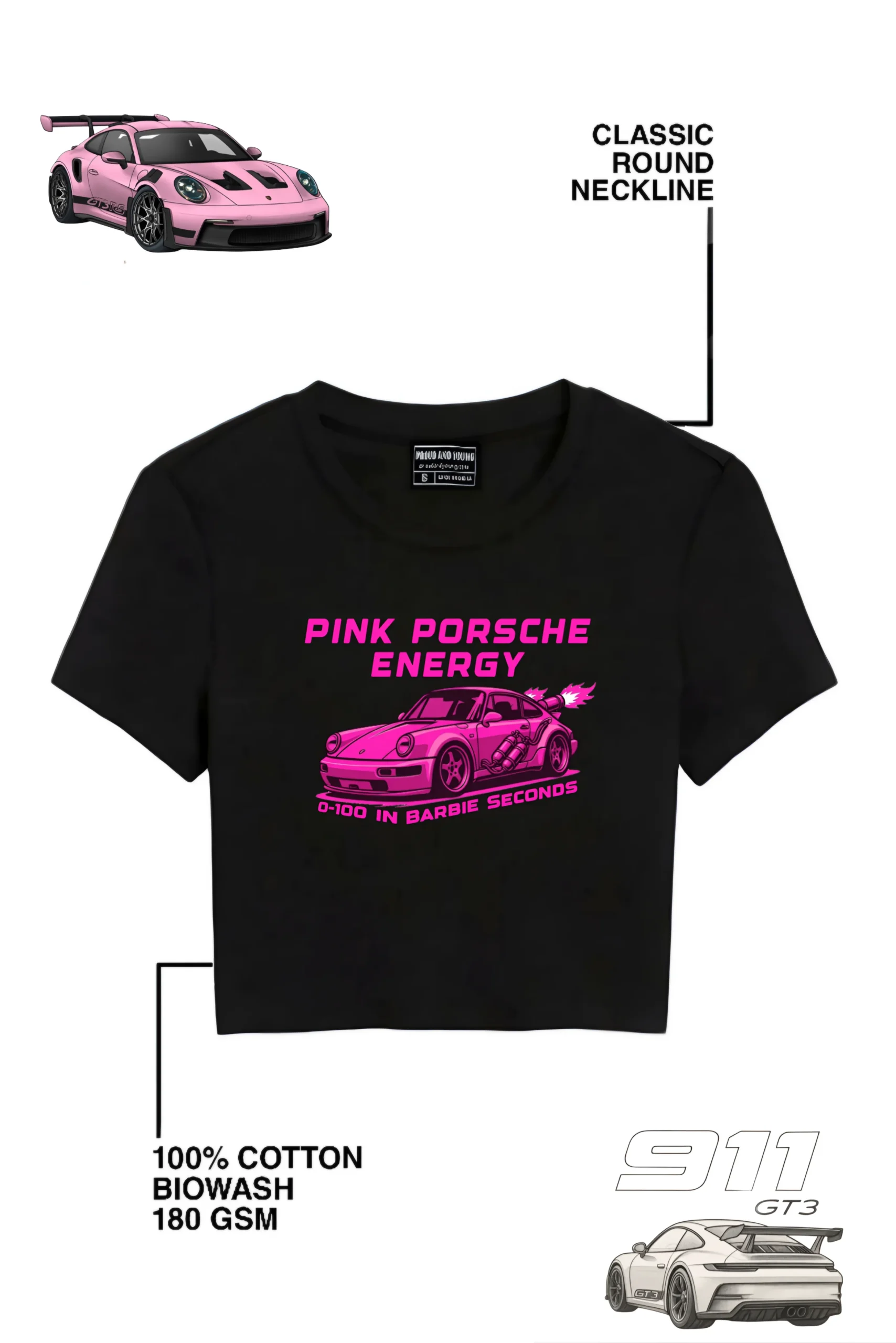 Obsessed with Pink Porsche Crop Top