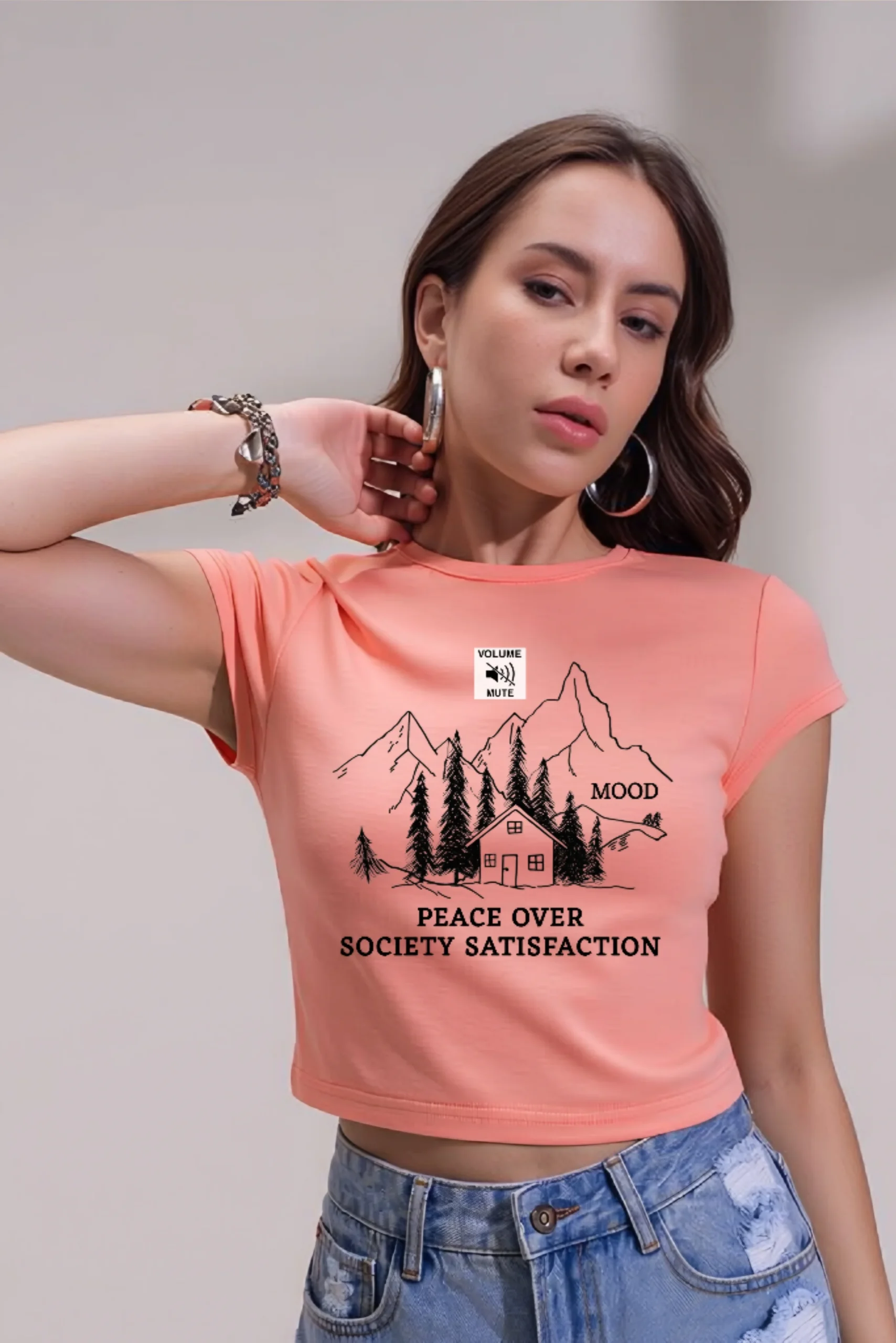 Peace over Society Satisfaction Crop TOP