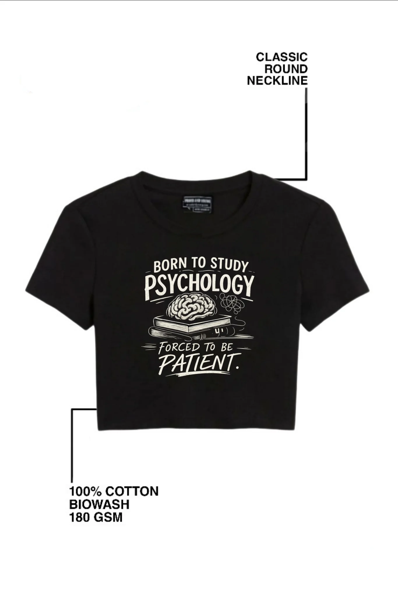 Psychology Brain, Zero Patience Crop Top