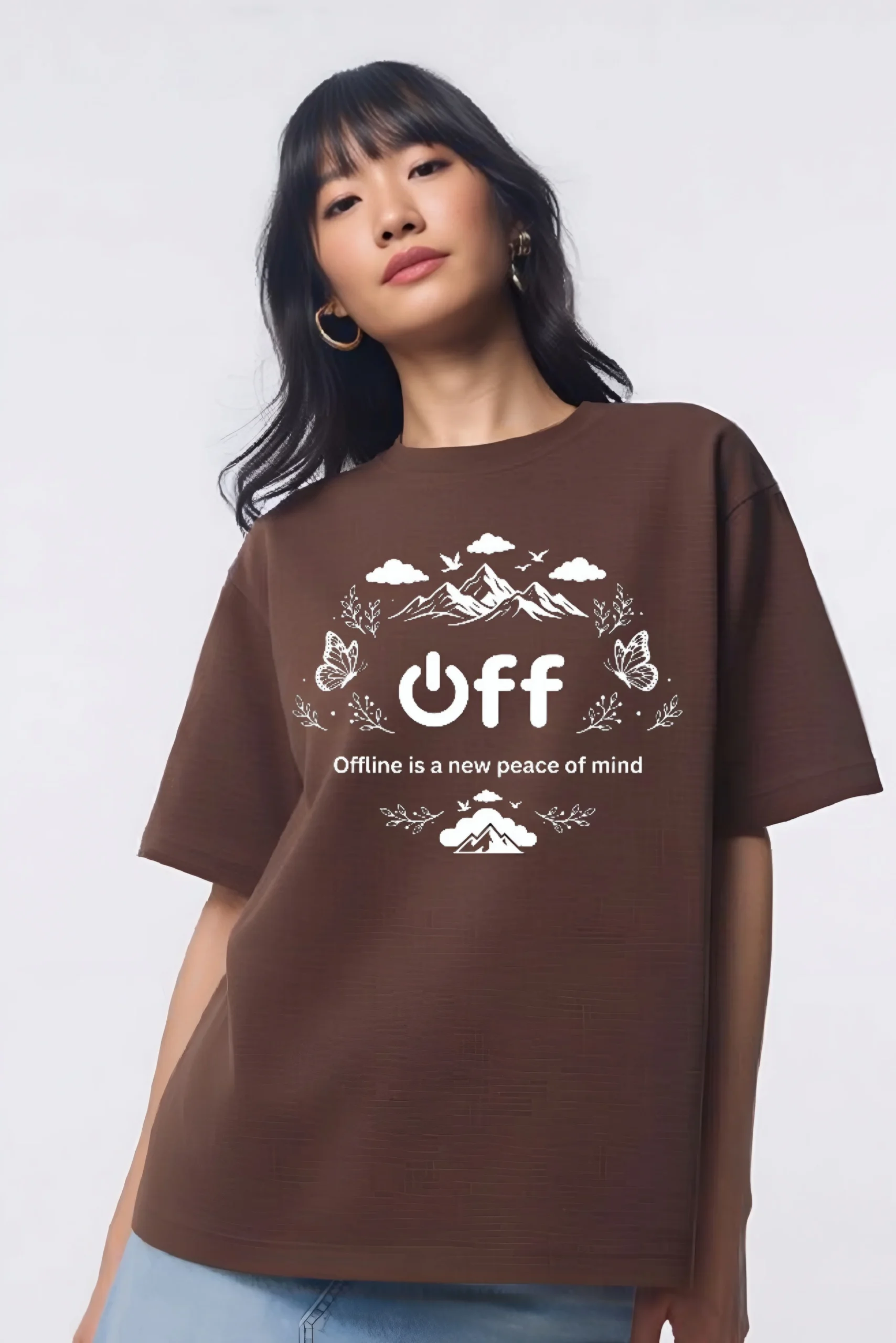 Offline new peace Oversized T-Shirt