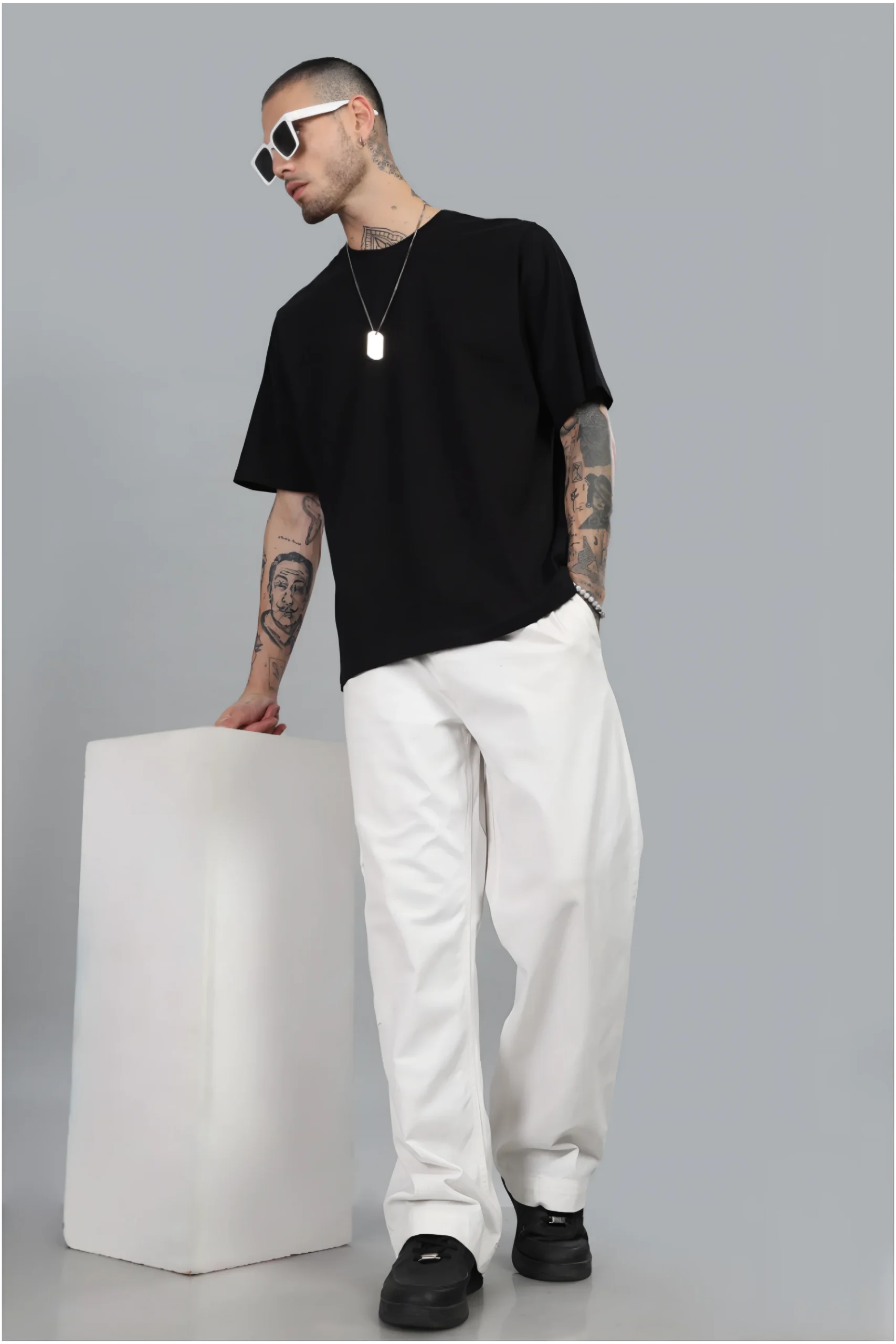Black Basic Oversized T-Shirt