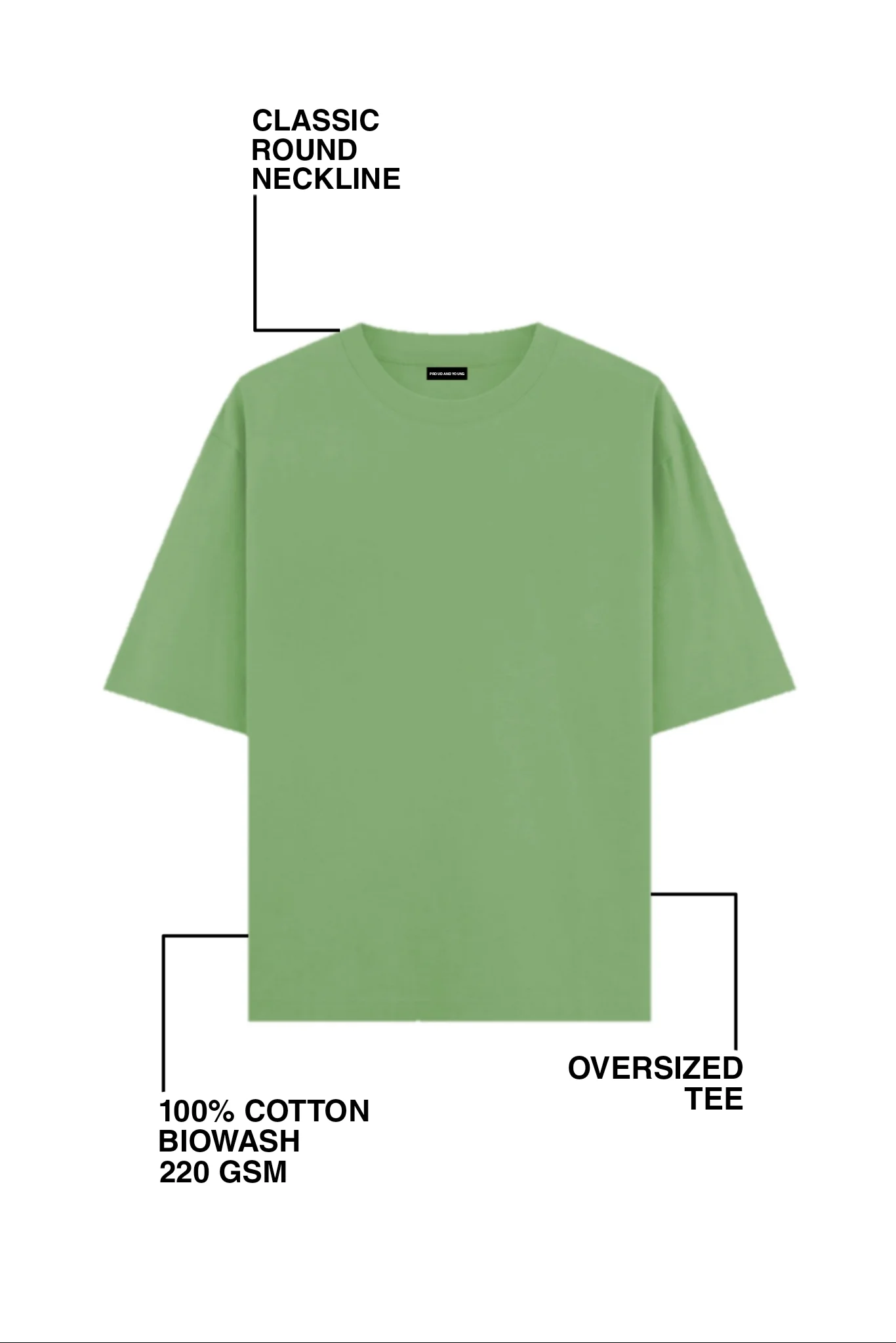 Olive Basic Oversized T-Shirt