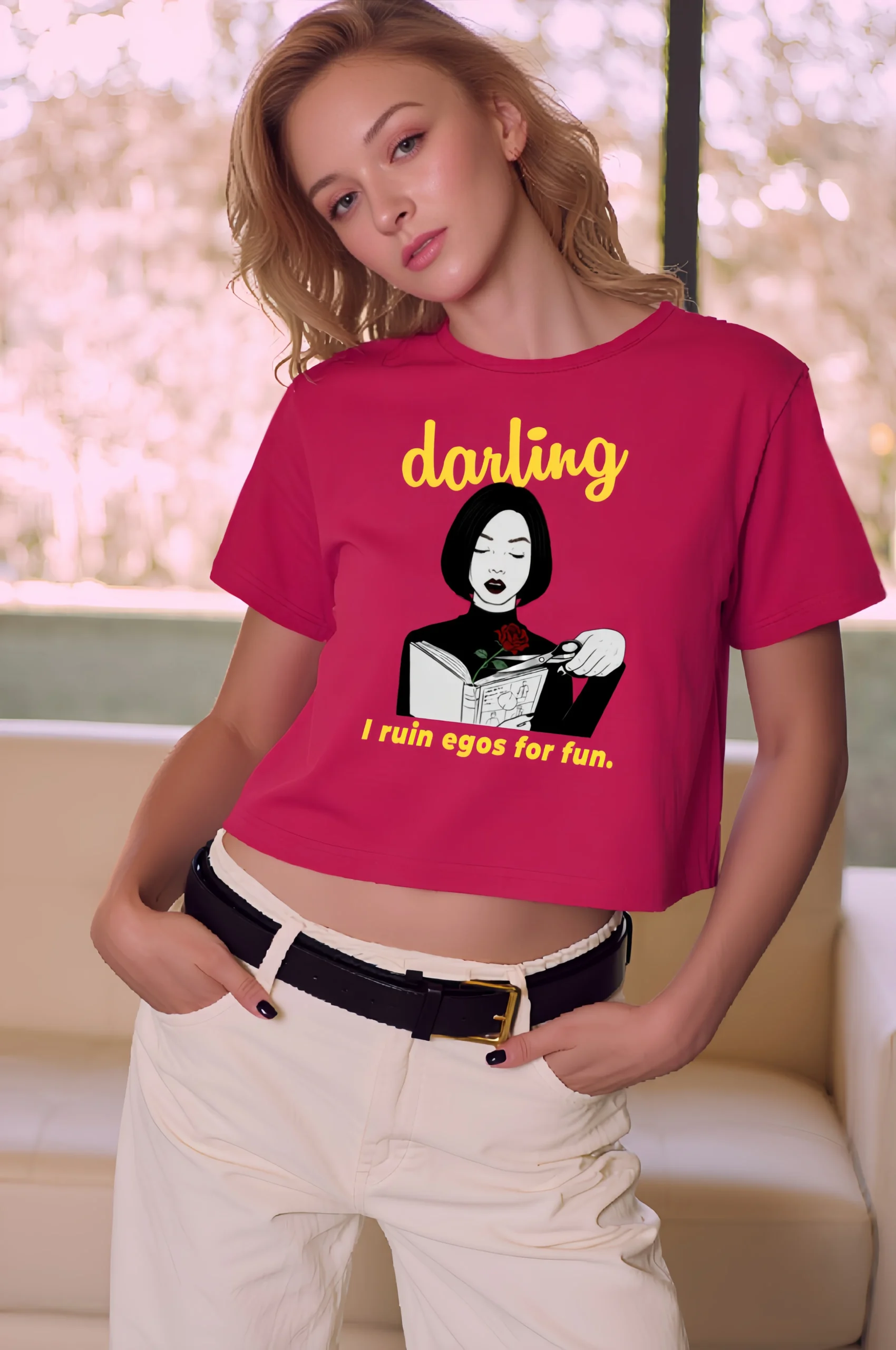 Darling I Ruin Egos Crop Top - Image 4