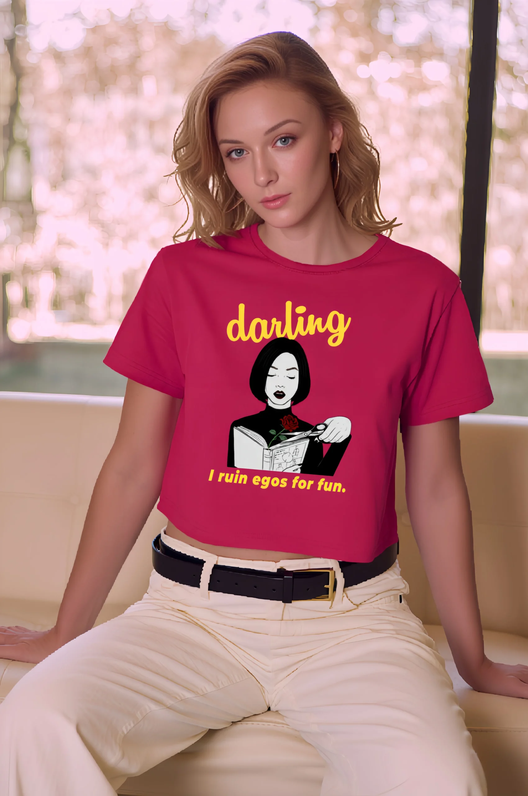 Darling I Ruin Egos Crop Top
