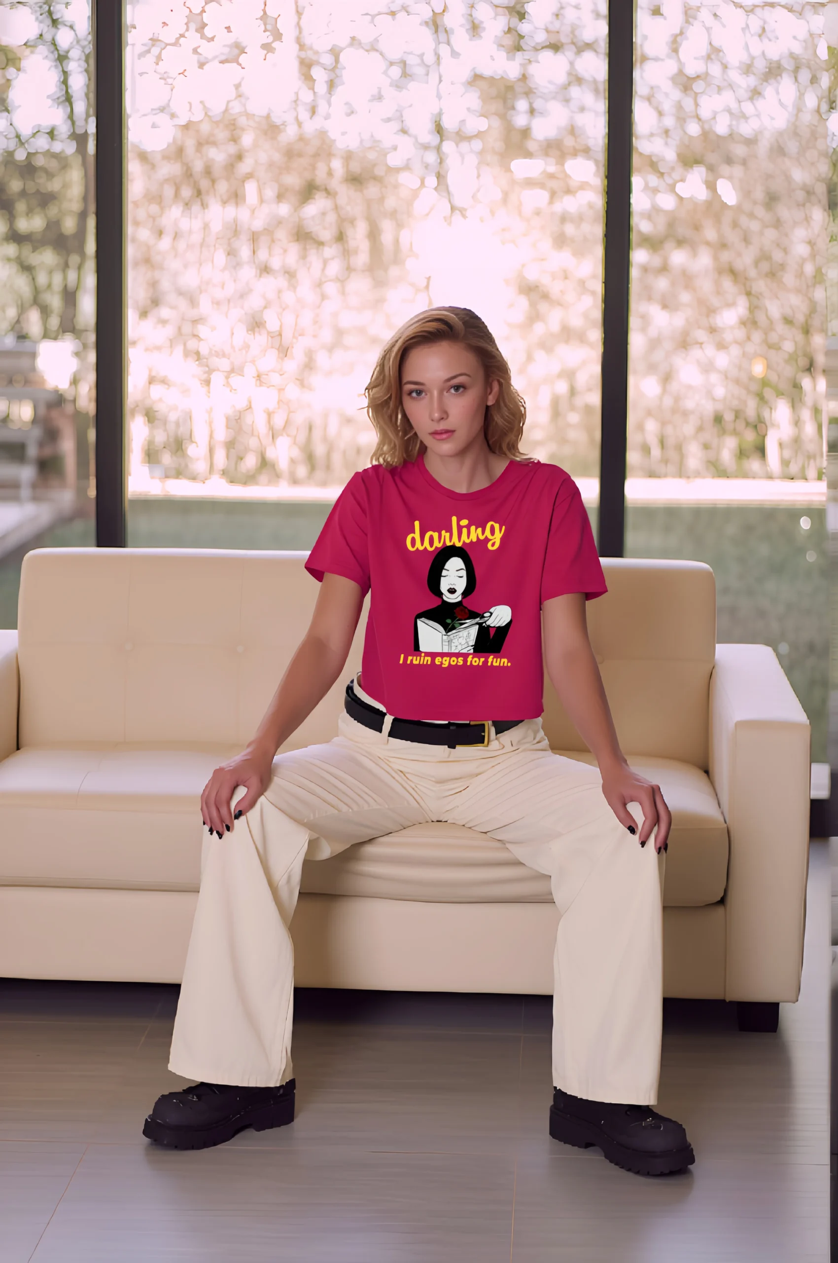 Darling I Ruin Egos Crop Top - Image 5