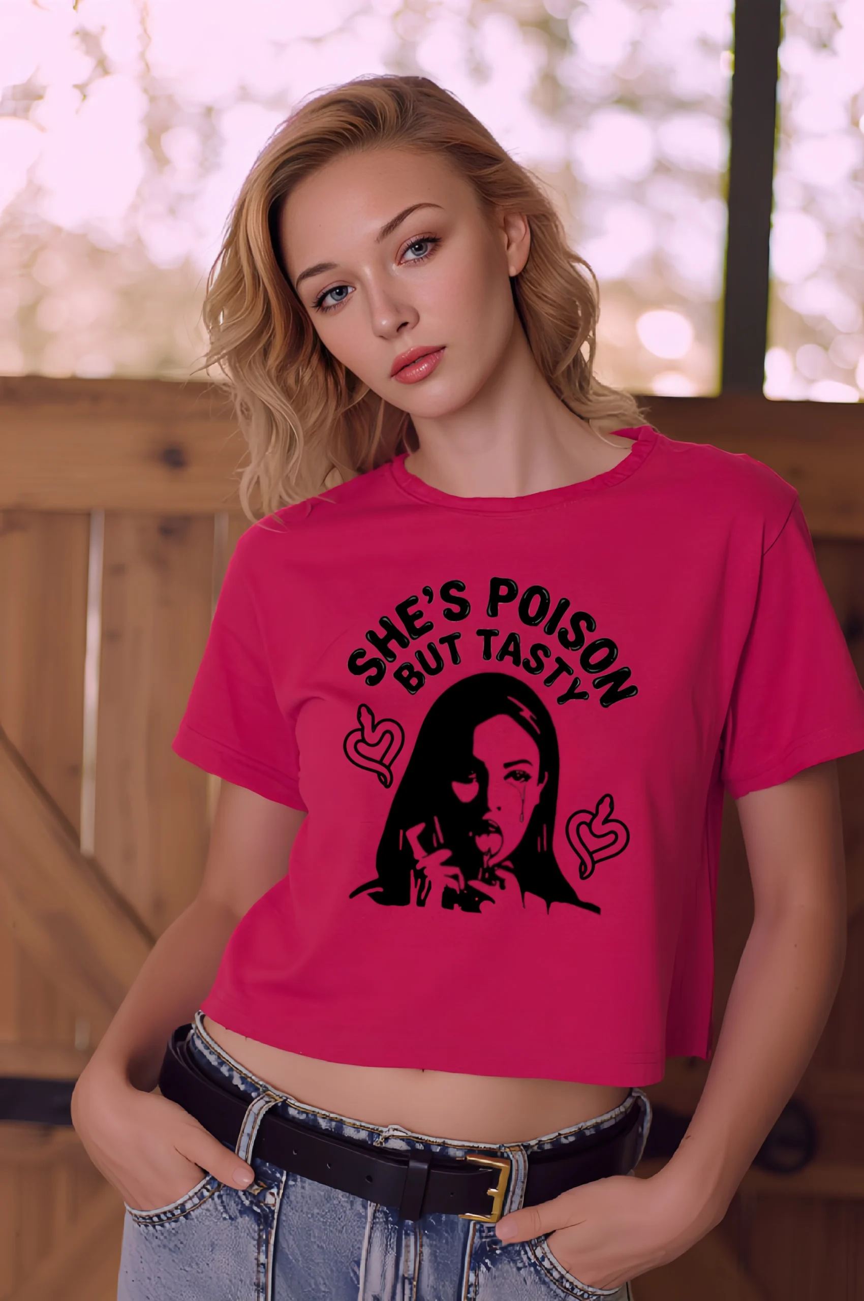She's Poison but Tasty Crop top