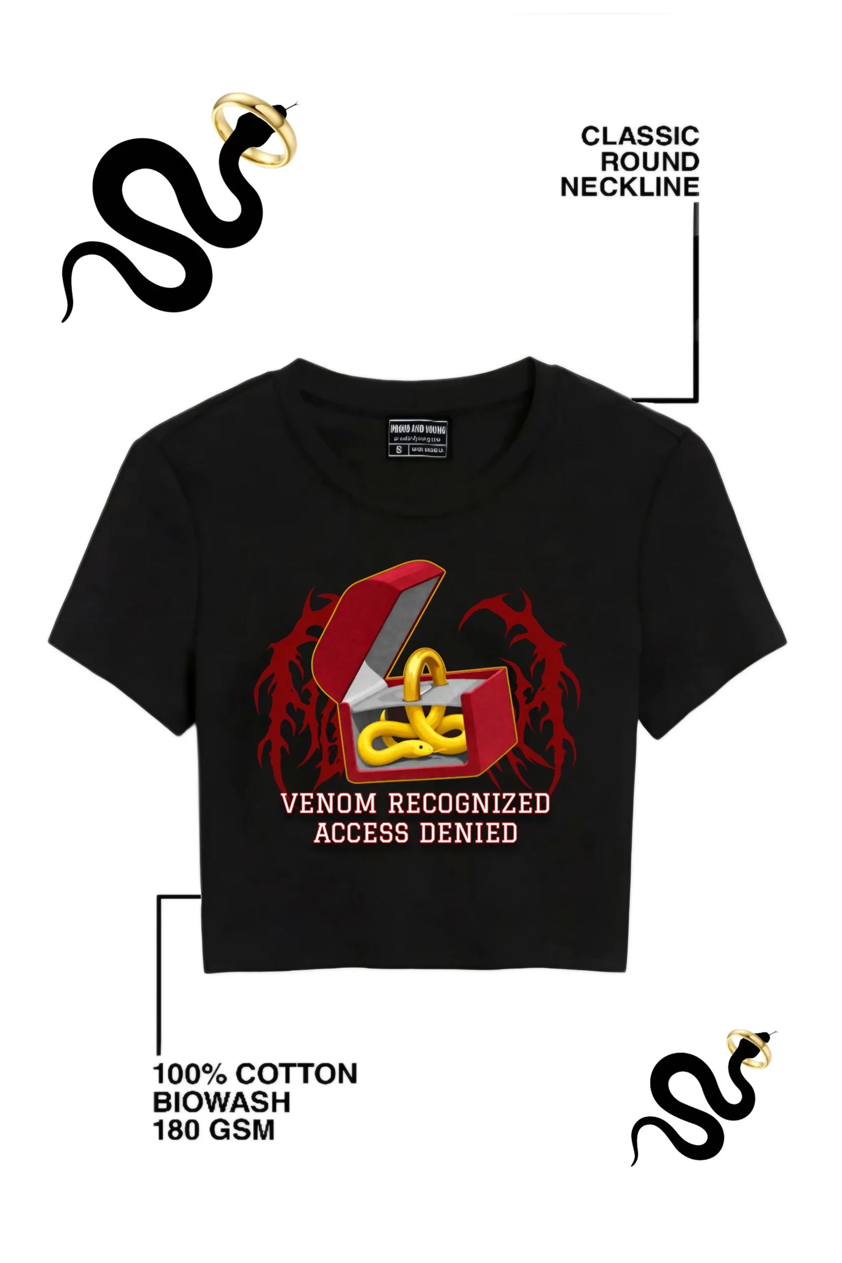 Venom Recognized Access Denied Crop Top