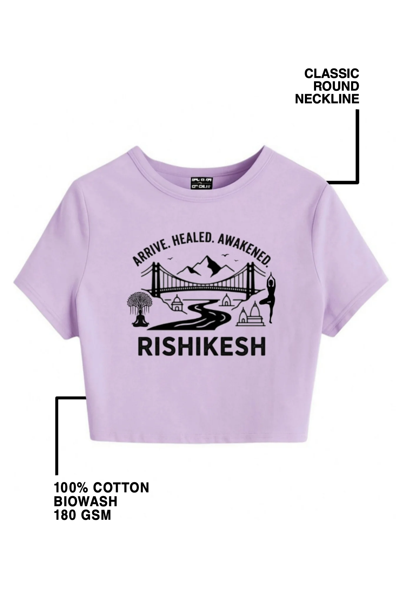 Healed in Rishikesh Crop Top