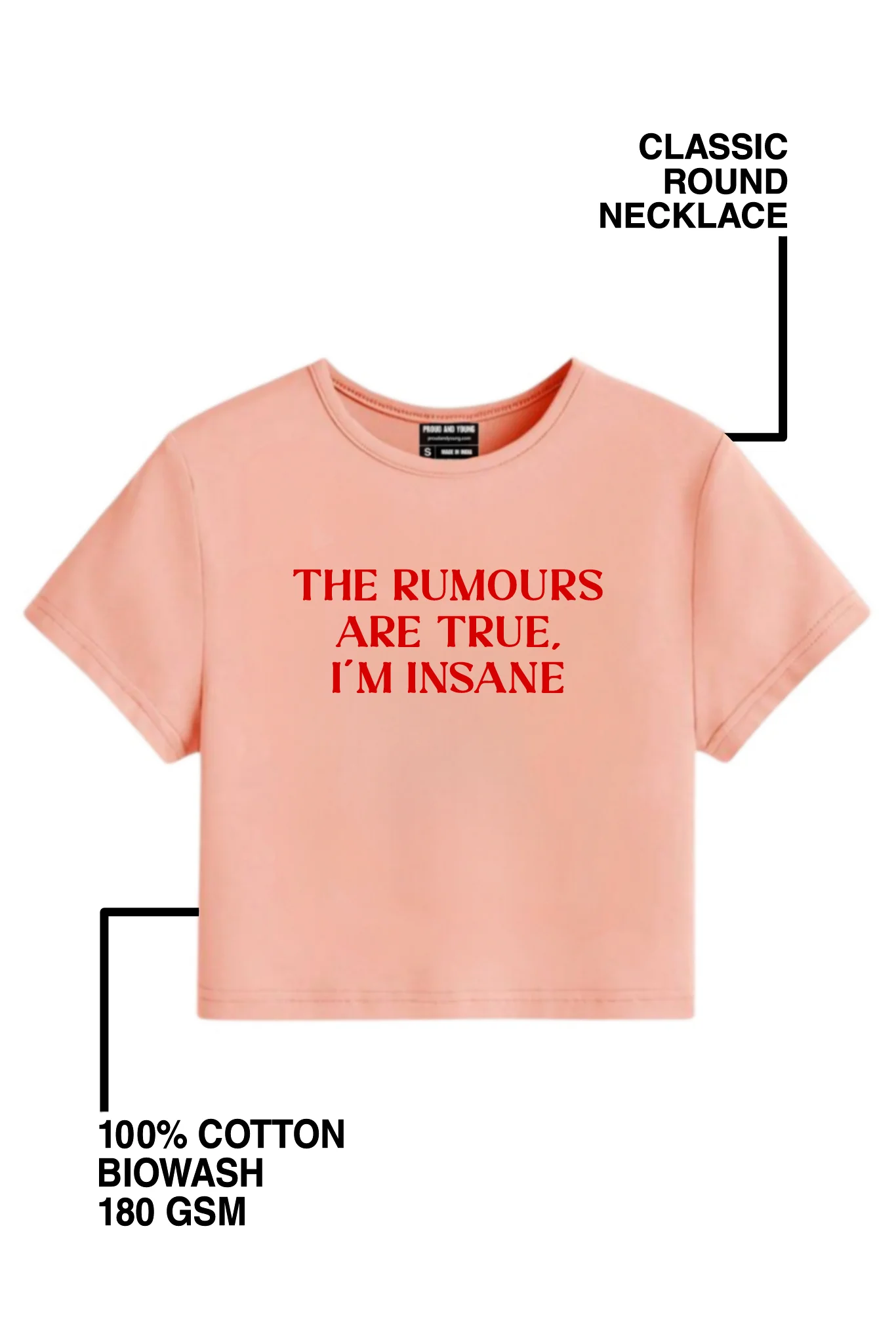 Rumours are True, I'm Insane Crop Top