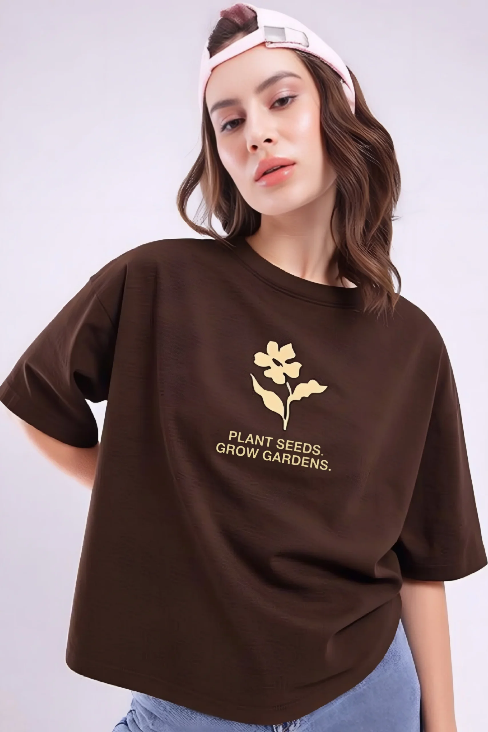 Plant Seeds Grow Garden Oversized T-shirt - Image 3