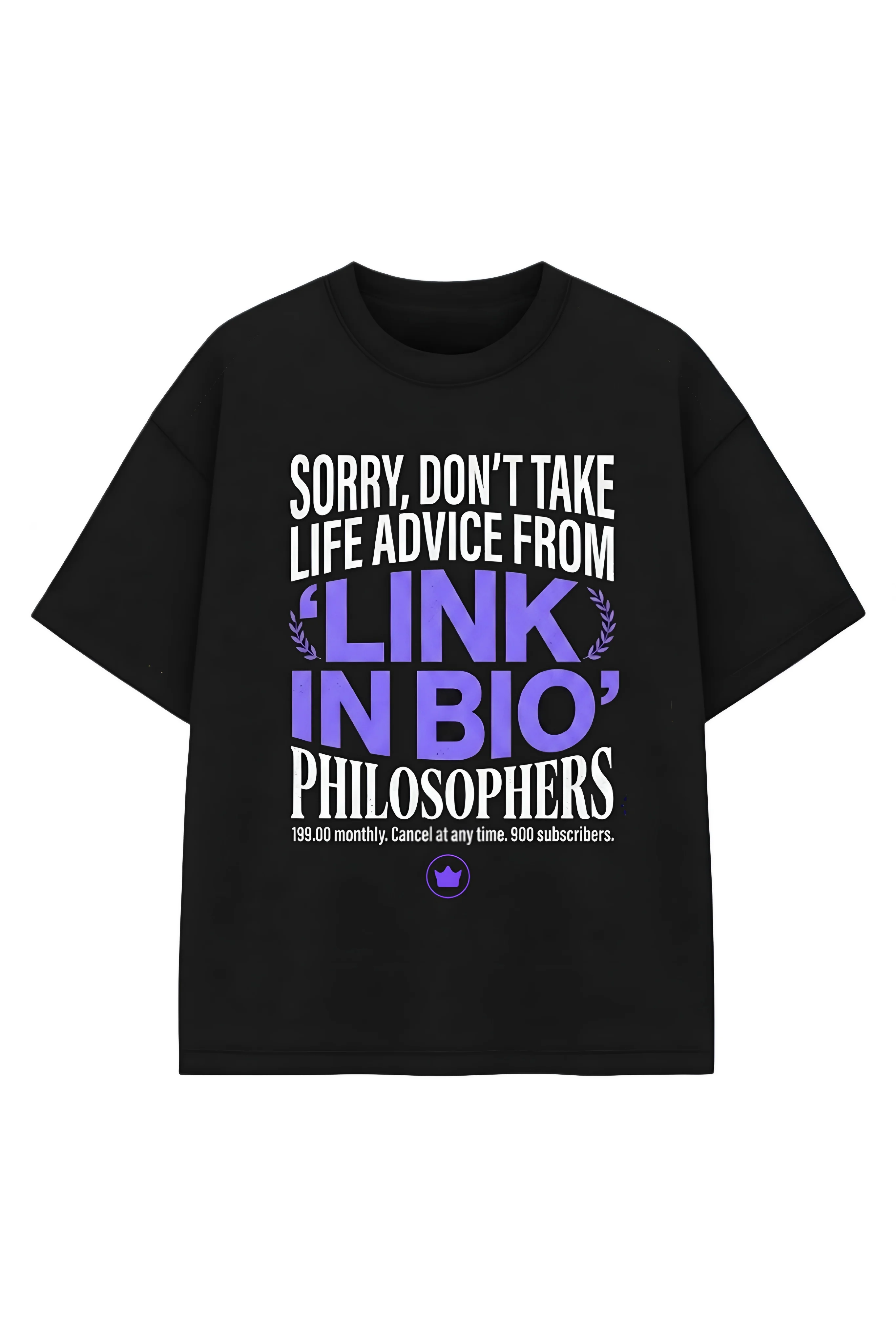 ₹199 Monthly Bio Philosophers Oversized T-shirt