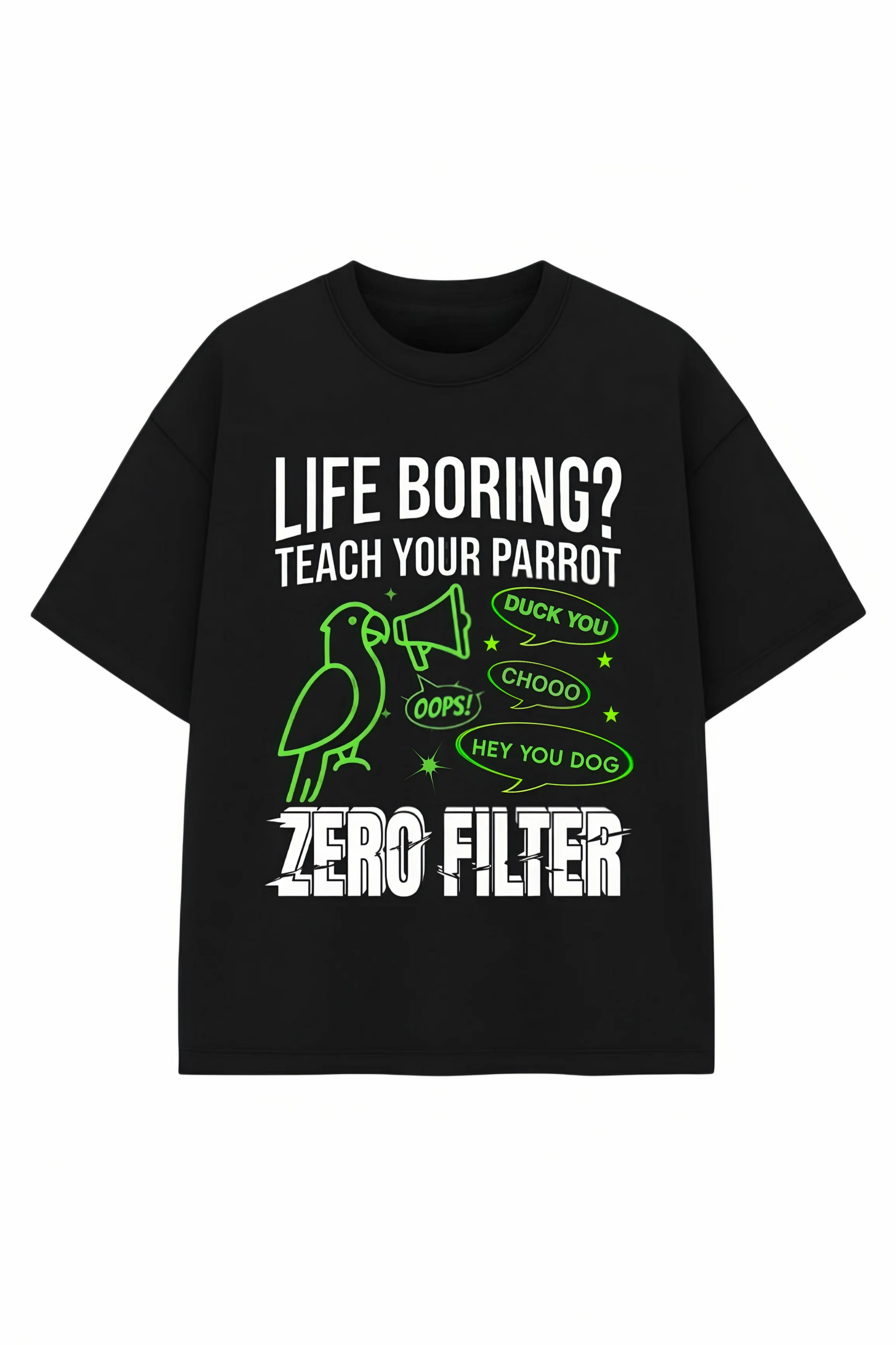 Zero Filter Parrot Oversized T-shirt